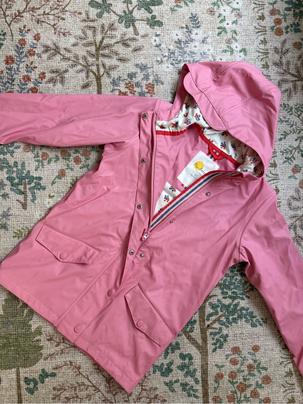 Mini Boden pink raincoat